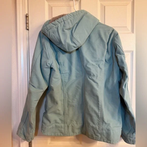 Carhartt Women’s Canvas Sherpa Jacket in Seaglass